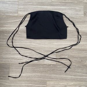 Forever 21 Satin Backless Crop Top